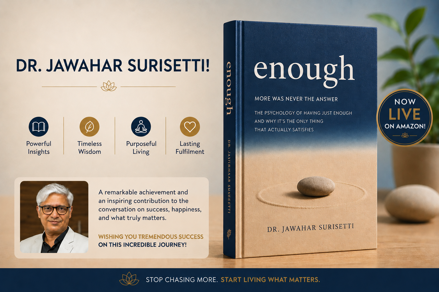 Enough by Dr. Jawahar Surisetti — Why "More" Never Actually Satisfies You